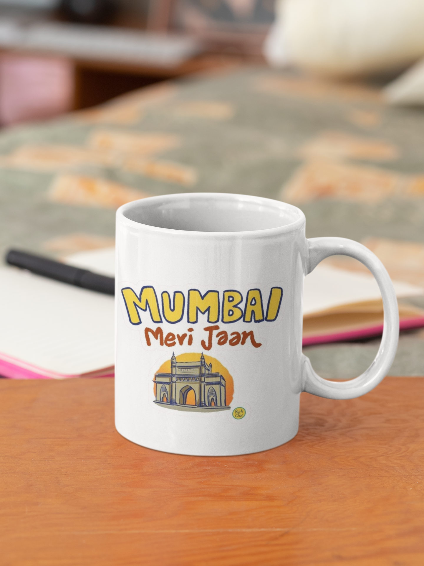 White Coffee Mug with "Mumbai Meri Jaan"